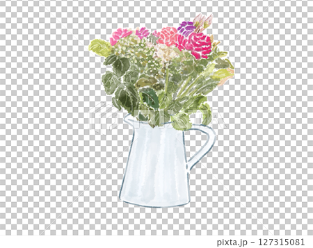 花瓶裡的一束康乃馨 127315081