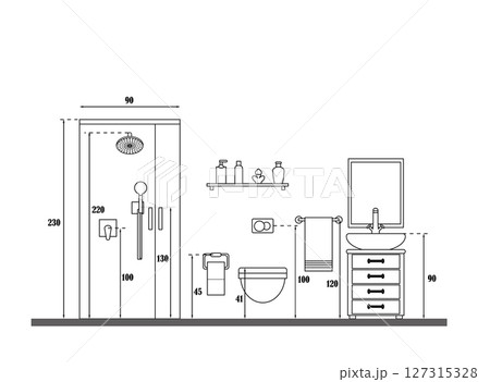 bathroom in illustrator bathroom in illustrator 127315328