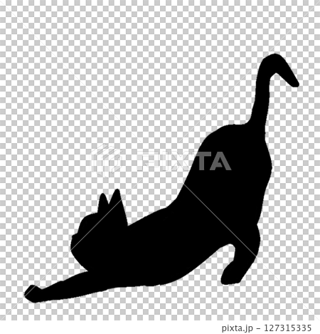 Cat silhouette material | Transparent background PNG for cutting 127315335