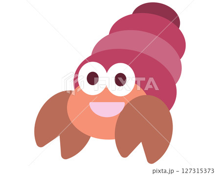 夏の海の砂浜にピッタリのやどかりくん 127315373