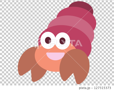 夏の海の砂浜にピッタリのやどかりくん 127315373