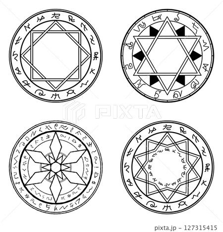 魔法陣のイラストセット 魔法陣のイラストセット 127315415