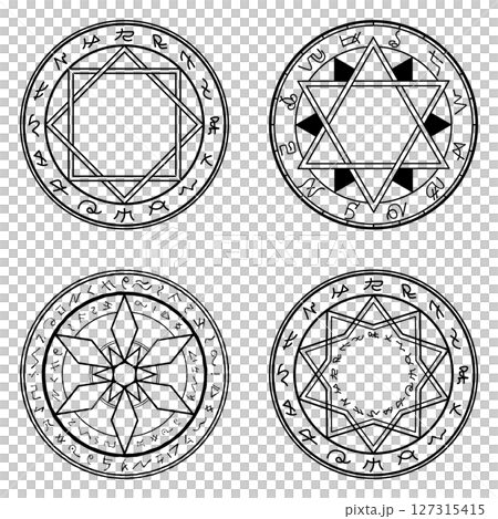 魔法陣のイラストセット 魔法陣のイラストセット 127315415