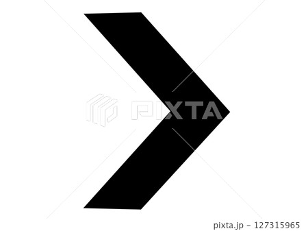 シンプルなループをイメージした矢印のシルエット シンプルなループをイメージした矢印のシルエット 127315965