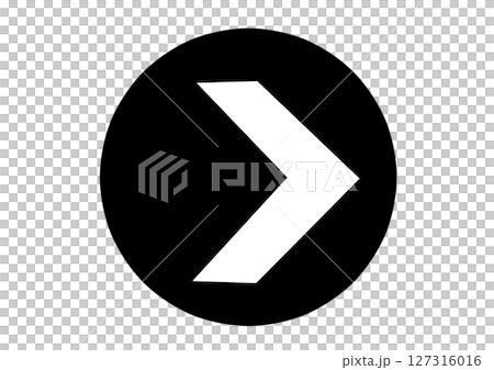 簡單的箭頭按鈕樣式單色圖標 127316016