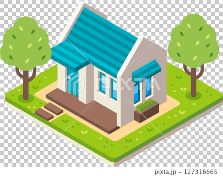 Isometric material house map Isometric material house map 127316665