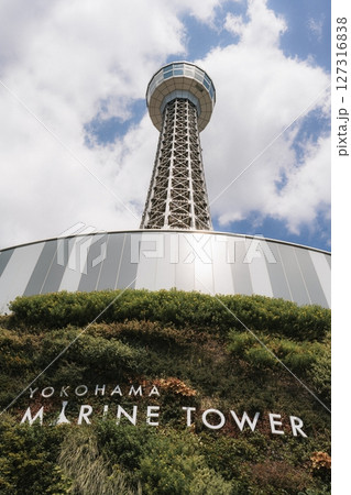 Yokohama, Japan - 05 June 2025 : Yokohama Marine Tower near Tokyo, Japan, which was filmed on a clear afternoon in early summer Yokohama, Japan - 05 June 2025 : Yokohama Marine Tower near Tokyo, Japan, which was filmed on a clear afternoon in early summer 127316838