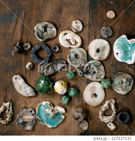 Handmade ceramic beads 127317132