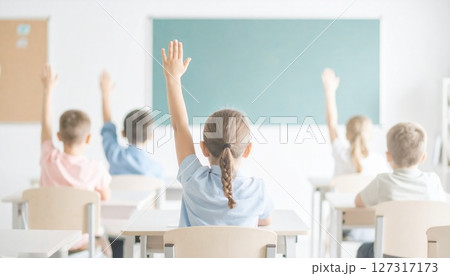 授業中の子どもたち 127317173
