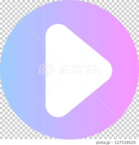 再生ボタンアイコン_グラデーション_ホログラム 127318028