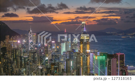 June 10 2025 Hong Kong Skyline with Illuminated Skyscrapers And Coastal Waters June 10 2025 Hong Kong Skyline with Illuminated Skyscrapers And Coastal Waters 127318163