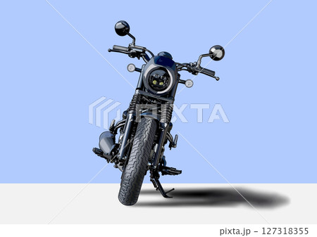 前を向いて走るバイク　モータースポーツ 127318355