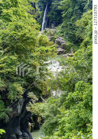 手取峡谷を代表する景勝地・綿ヶ滝 手取峡谷を代表する景勝地・綿ヶ滝 127318793
