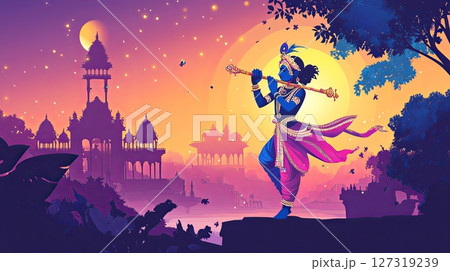Enchanting Woman Dancing in Moonlight Illustration Enchanting Woman Dancing in Moonlight Illustration 127319239