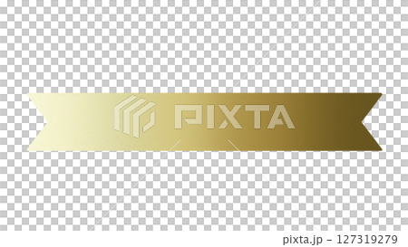 サテンリボンテロップベース(ゴールド) 127319279