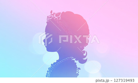 Majestic Silhouette of Woman with Crown - Shree Krishna Janmashtami 127319493