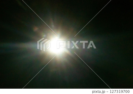 Sun flare on the black background 127319700