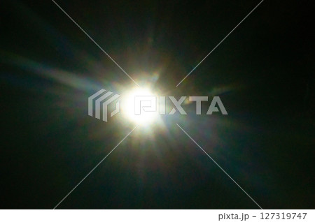 Sun flare on the black background 127319747