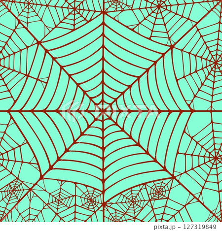 Seamless pattern with linear spider web design on color background. Seamless pattern with linear spider web design on color background. 127319849