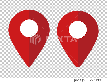 Illustration material: Map pin vector red red pin point. pin location 127319960