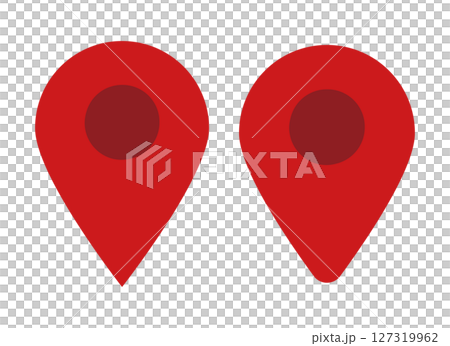 Illustration material: Map pin vector red red pin point. pin location 127319962