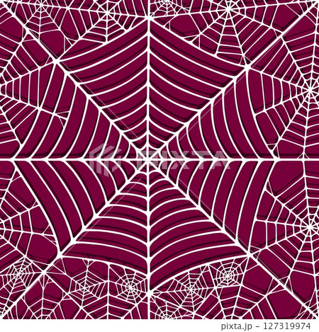 Seamless pattern with linear spider web design on color background. Seamless pattern with linear spider web design on color background. 127319974