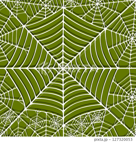 Seamless pattern with linear spider web design on color background. Seamless pattern with linear spider web design on color background. 127320053