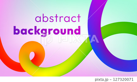 Vibrant smooth colorful ribbon on soft background 127320071