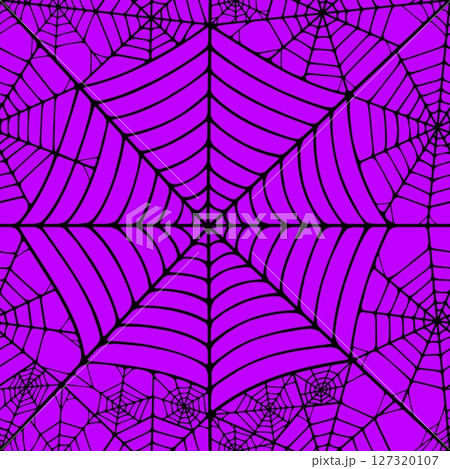 Seamless pattern with linear spider web design on color background. Seamless pattern with linear spider web design on color background. 127320107