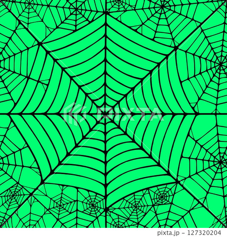 Seamless pattern with linear spider web design on color background. Seamless pattern with linear spider web design on color background. 127320204