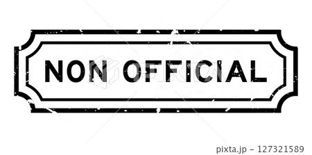 Grunge black non official word rubber seal stamp on white background 127321589
