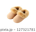Furry decorated shoes isolated on transparent background. 127321781
