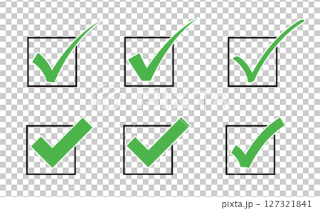 Illustration material: Check mark vector material check mark icon set. Illustration material: Check mark vector material check mark icon set. 127321841