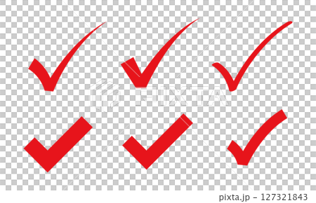 Illustration material: Check mark vector material check mark icon set. 127321843