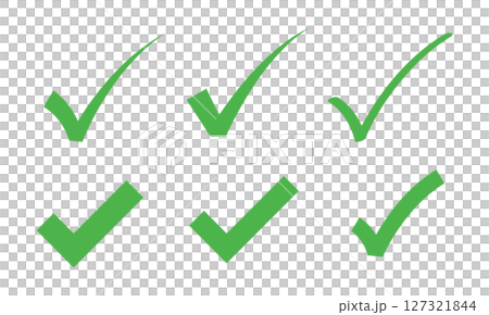 Illustration material: Check mark vector material check mark icon set. 127321844