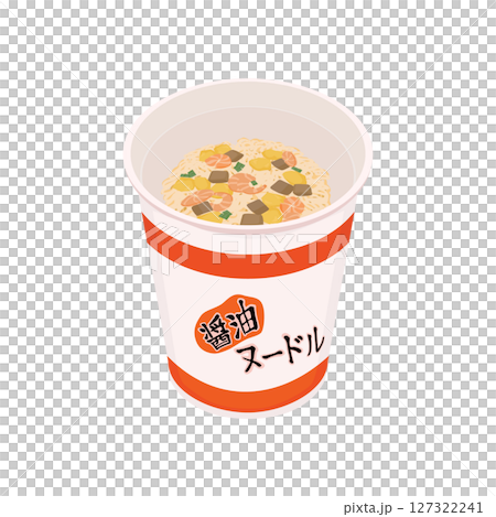 揭開蓋子的醬油口味泡麵插圖 揭開蓋子的醬油口味泡麵插圖 127322241