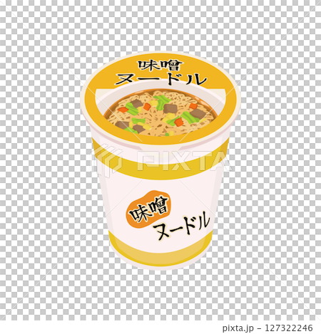 味噌口味方便麵插畫 味噌口味方便麵插畫 127322246