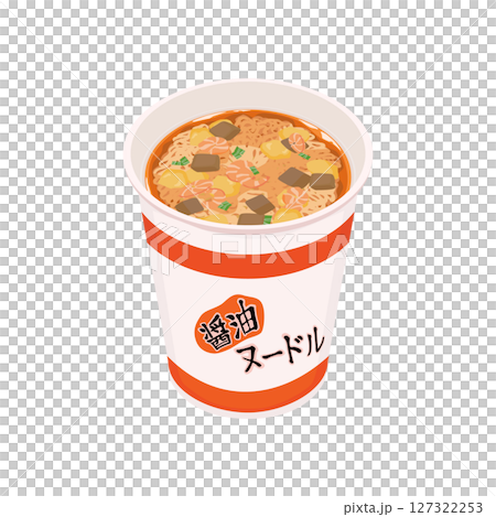 用熱水沖泡的醬油口味泡麵插圖 127322253