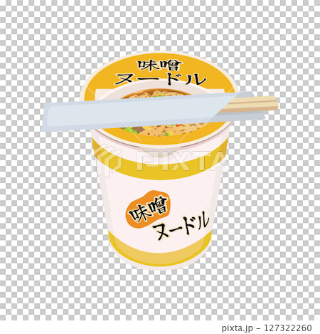 圖：將味噌口味的泡麵倒入熱水，然後等待 127322260