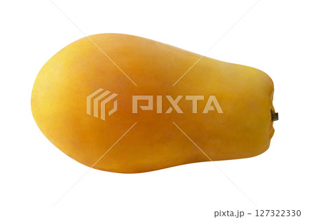Ripe Holland papaya with smooth orange skin and vibrant flesh, isolated on a white background Ripe Holland papaya with smooth orange skin and vibrant flesh, isolated on a white background 127322330