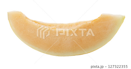 Golden Melon slices isolated on a white background Golden Melon slices isolated on a white background 127322355