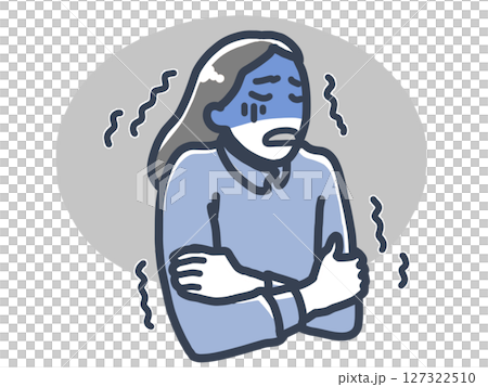 一個女人不寒而栗的插圖 127322510