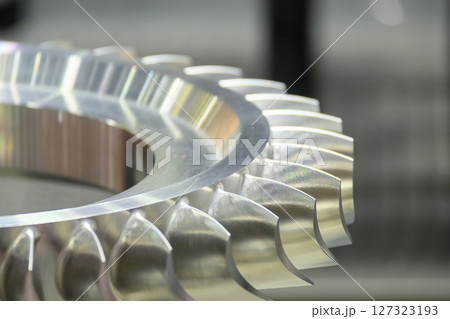 Close up scene the jet engine parts. Close up scene the jet engine parts. 127323193