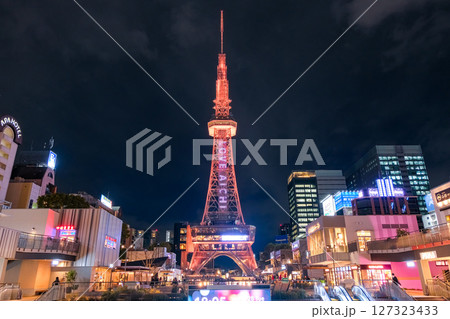 愛知県名古屋市 夜の名古屋テレビ塔 愛知県名古屋市 夜の名古屋テレビ塔 127323433