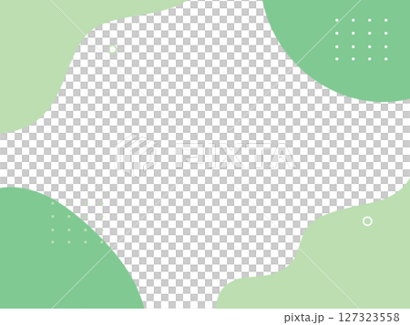 Cute green fluid shape background illustration material flat hand drawn fluid blue 127323558