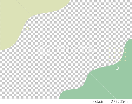 Cute green fluid shape background illustration material flat hand drawn fluid blue 127323562