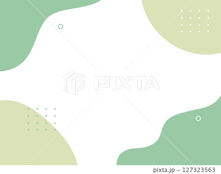 青と黄色の流体シェイプの背景イラスト素材　flat hand drawn fluid blue 127323563