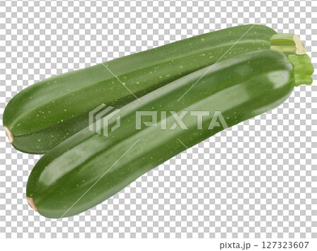 Two zucchinis lined up Two zucchinis lined up 127323607