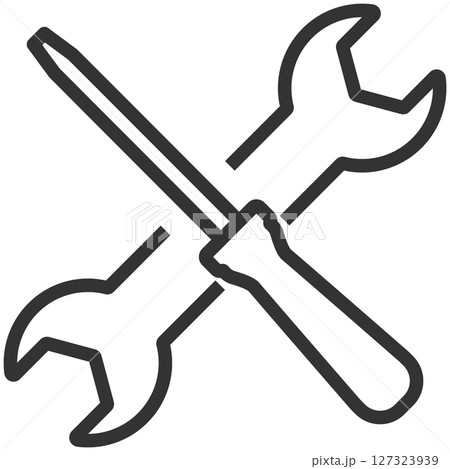 スパナとドライバー スパナとドライバー 127323939