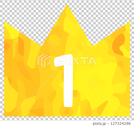 シンプルな一位の冠 イラスト ベクター素材 127324286